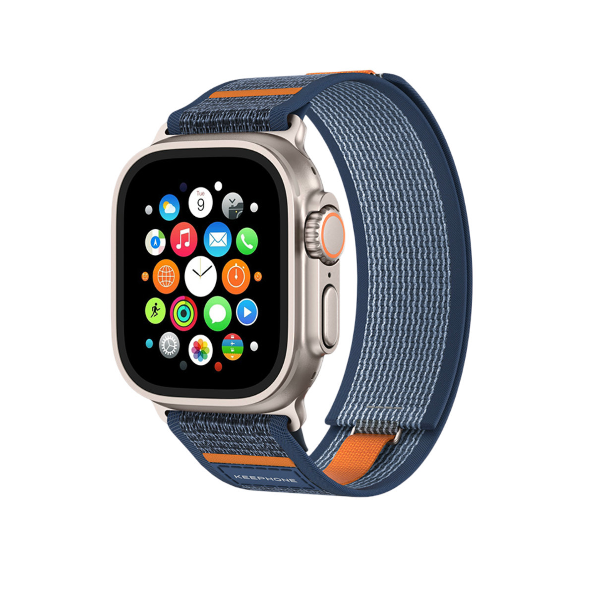 Keephone Apple Watch Ultra 2 49mm Musse Kumaş Kordon – Lacivert görseli 1