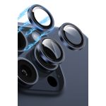 Keephone iPhone 15 Pro Max Capital Alüminyum AR Kamera Lens Koruyucu - Beyaz Titanyum - Görsel 3