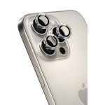 Keephone Apple iPhone 15 Pro Max Maria Simli Kamera Lens Koruyucu - Koyu Gri