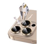 Keephone Apple iPhone 16 Pro Max Bright PVD Metal Kamera Lens - Çöl Titanyum - Görsel 4