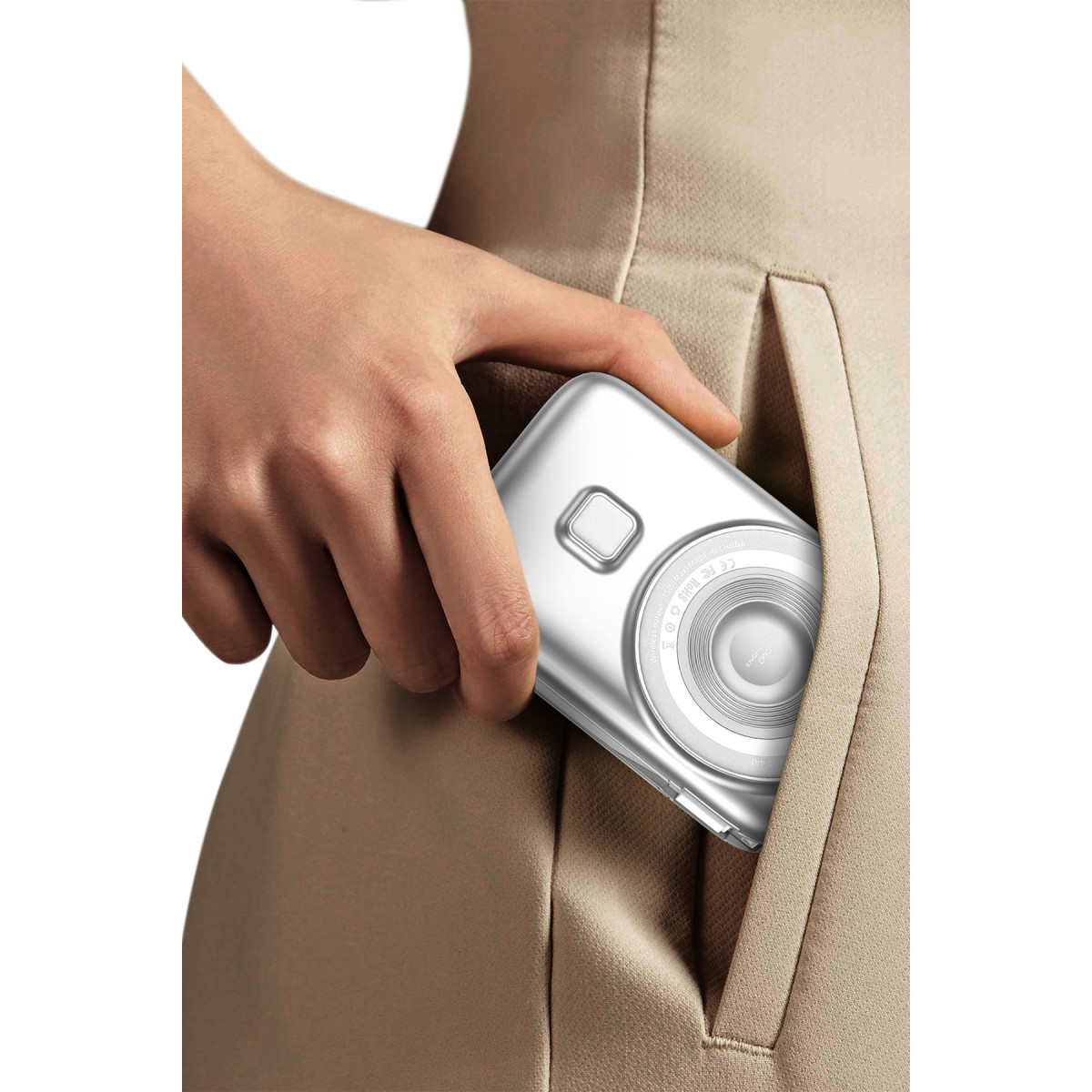 Keephone PB17 RapidPower 10.000 mAh 20W Type-C 20W Lightning 22.5W USB 15W Kablosuz Şarj PD Magsafe Powerbank – Gümüş görseli 2