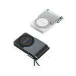 Keephone PB45 Hotta 10.000 mAh 22.5W Dahili Type-C Kablolu 15W Kablosuz Şarj Destekli Standlı PD Magsafe Powerbank - Beyaz - Görsel 3