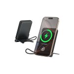 Keephone PB45 Hotta 10.000 mAh 22.5W Dahili Type-C Kablolu 15W Kablosuz Şarj Destekli Standlı PD Magsafe Powerbank - Siyah - Görsel 5