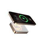 Keephone PB51 Brendy Kevlar 10.000 mAh 22.5W USB 20W Type-C ve 15W Kablosuz Şarj Destekli Magsafe Powerbank - Gün Batımı - Görsel 4