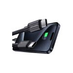 Keephone Pitta 1.2M 27W Örgülü Type-C to Lightning PD Hızlı Şarj Data Kablosu - Siyah - Görsel 3