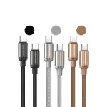 Keephone Pitta 1.2M 60W Örgülü Type-C to Type-C PD Hızlı Şarj Data Kablosu - Titanyum - Görsel 2