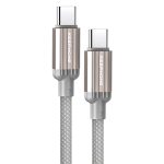 Keephone Pitta 1.2M 60W Örgülü Type-C to Type-C PD Hızlı Şarj Data Kablosu - Titanyum