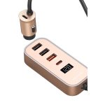 Keephone RevAmp CC14 2 Adet 17W USB 1 Adet 30W USB ve 1 Adet 30W Type-C Çıkışlı PD Hızlı Araç Şarj - Çöl Titanyum - Görsel 3