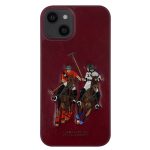 Santa Barbara Polo Racquet Club Apple iPhone 13 Jockey Deri Kapak - Kırmızı - Görsel 2