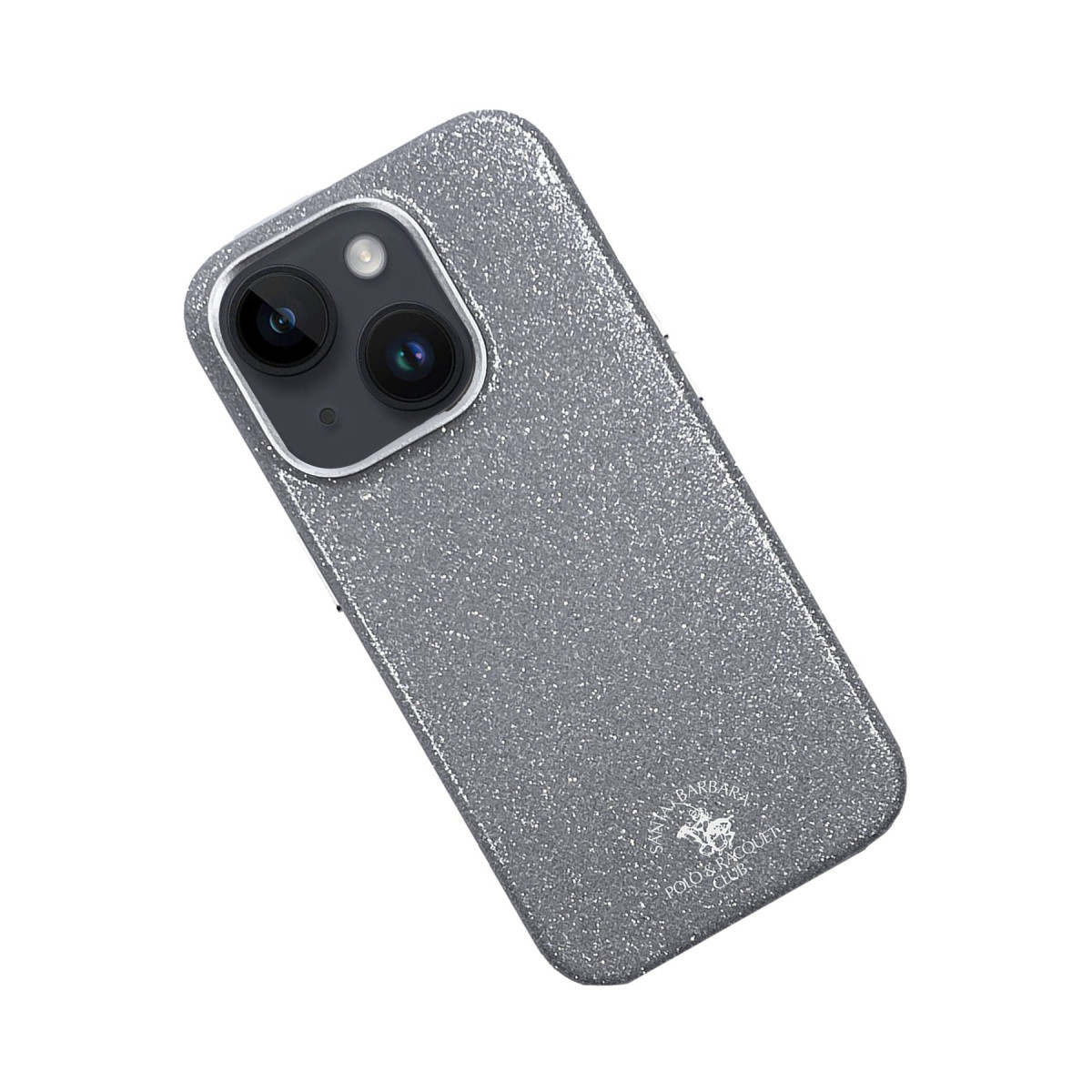 Santa Barbara Polo Racquet Club Apple iPhone 15 Aurora Simli Kapak – Gümüş görseli 2