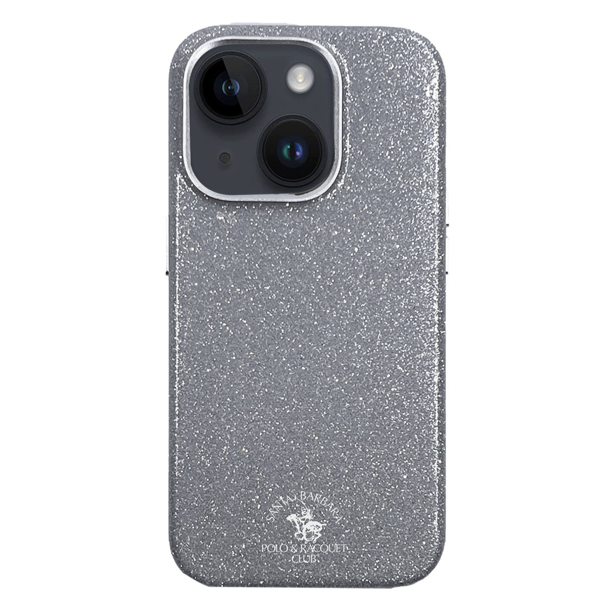 Santa Barbara Polo Racquet Club Apple iPhone 15 Aurora Simli Kapak – Gümüş görseli 1