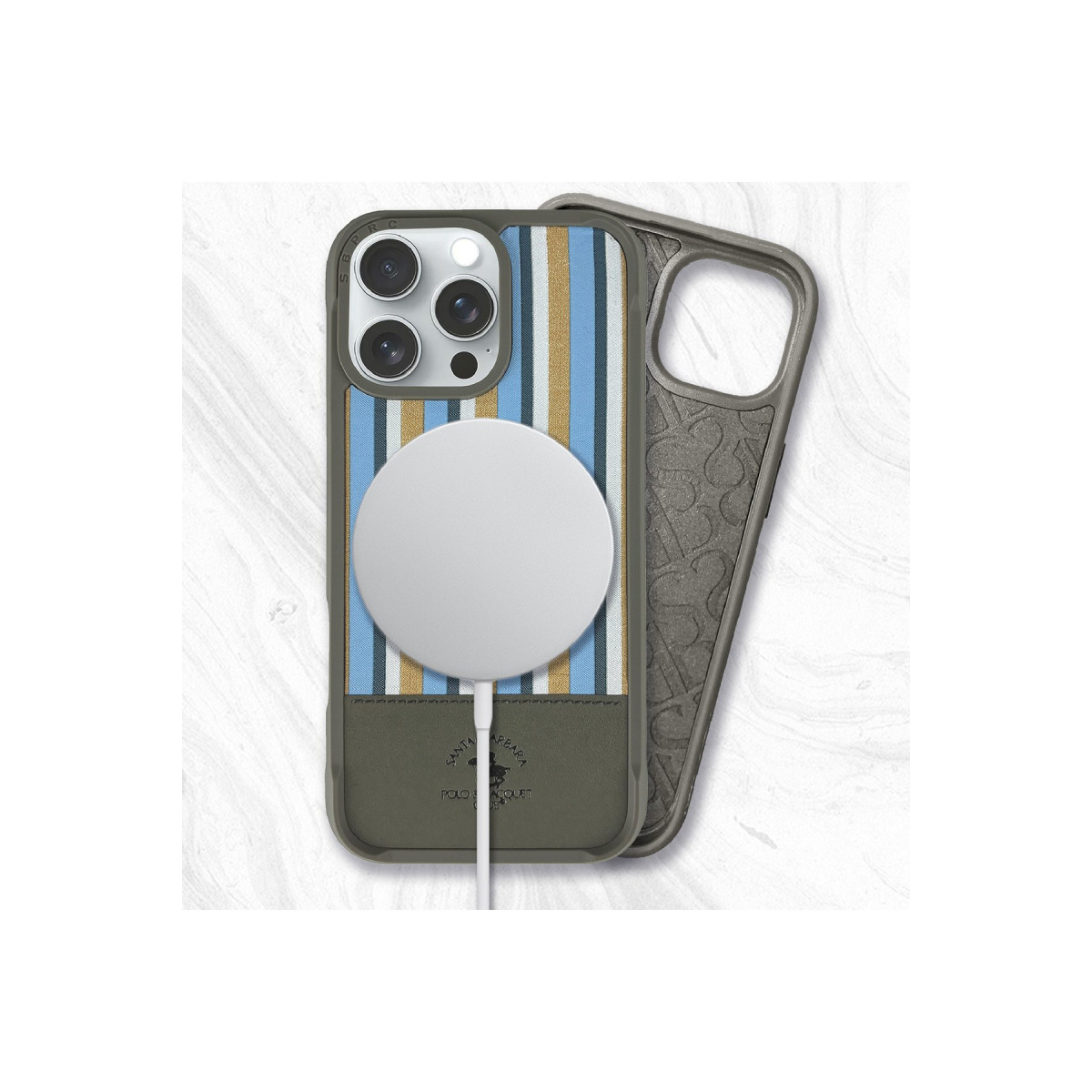 Santa Barbara Polo Racquet Club Apple iPhone 16 Pro Max Isaac Kapak – Titan Gri görseli 3