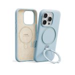 Torras Apple iPhone 16 Pro Max O Stand Spin Silicone Serisi Magsafe Kılıf - Açık Mavi - Görsel 2