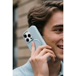 Torras Apple iPhone 16 Pro Max O Stand Spin Silicone Serisi Magsafe Kılıf - Açık Mavi - Görsel 6