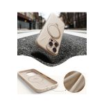 Torras Apple iPhone 16 Pro Max O Stand Spin Silicone Serisi Magsafe Kılıf - Çöl Titanyum - Görsel 4