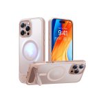 Torras Apple iPhone 16 Pro Max P Stand Serisi Magsafe Kılıf - Çöl Titanyum - Görsel 2