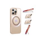 Torras Apple iPhone 16 Pro O Stand Pro Serisi Magsafe Kılıf - Çöl Titanyum - Görsel 3