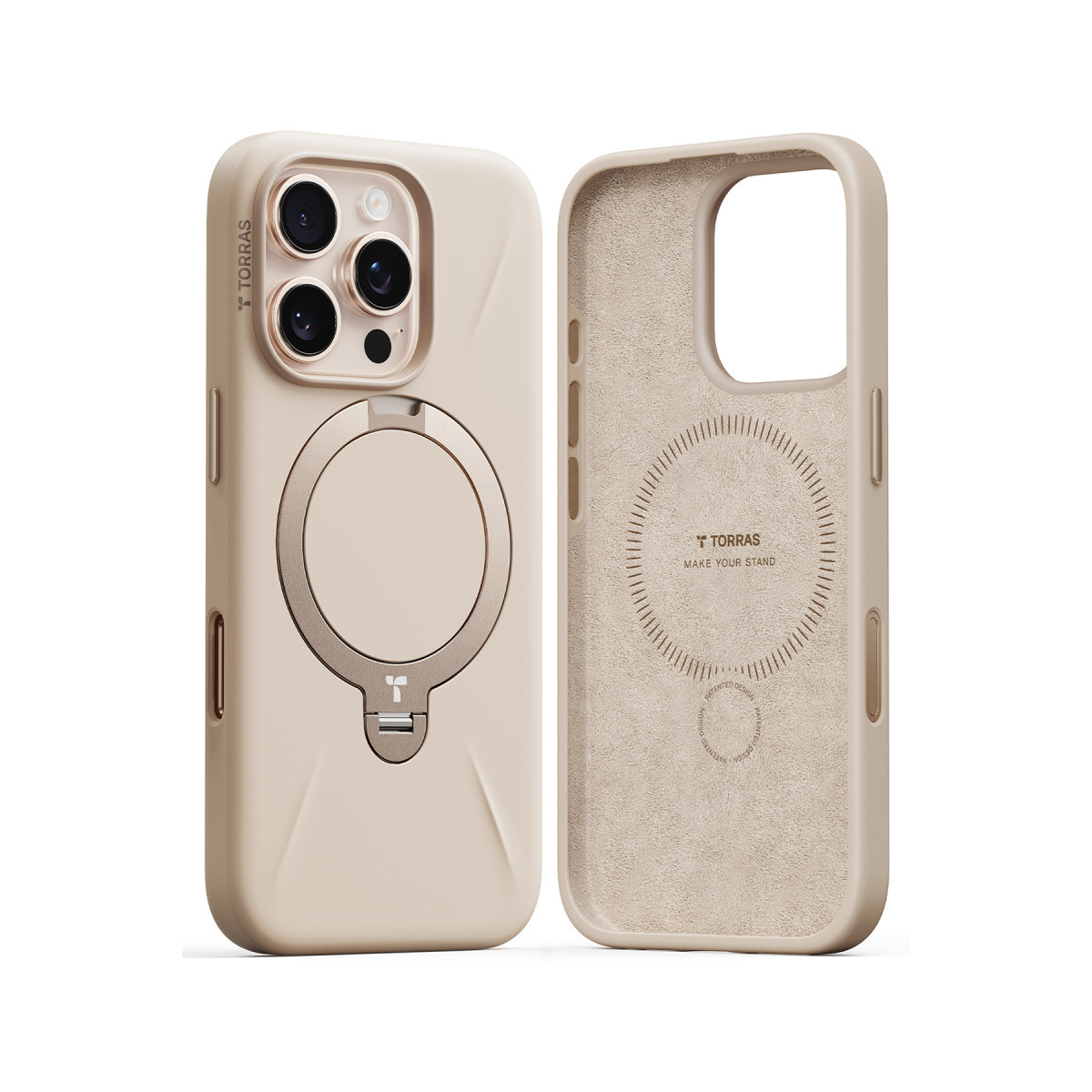 torras-apple-iphone-16-pro-o-stand-spin-fusion-serisi-silikon-magsafe-kilif-col-titanyum-web Torras Apple iPhone 16 Pro O Stand Spin Silicone Serisi Magsafe Kılıf - Çöl Titanyum - Görsel 1