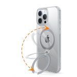 Torras Apple iPhone 16 Pro O Stand Spin Serisi Magsafe Kılıf - Şeffaf - Görsel 5