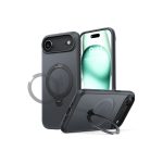 Torras Apple iPhone 17 Air O Stand Spin Serisi Magsafe Kılıf - Siyah - Görsel 2