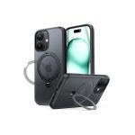 Torras Apple iPhone 17 O Stand Spin Serisi Magsafe Kılıf - Siyah - Görsel 2