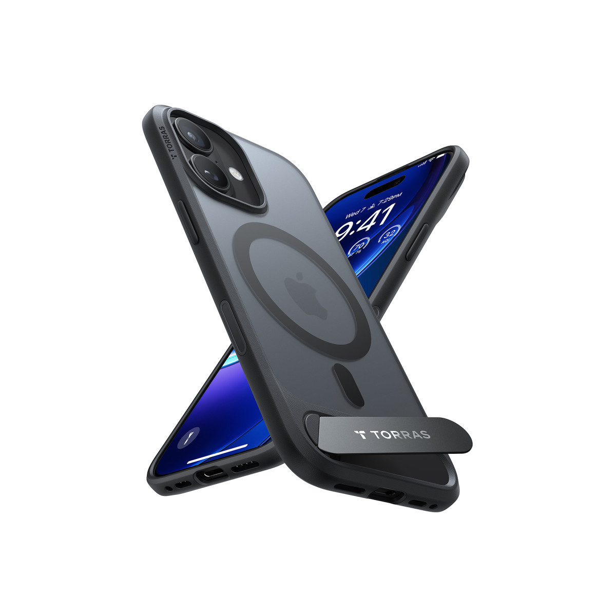 Torras Apple iPhone 17 P Stand Serisi Magsafe Kılıf – Siyah görseli 2