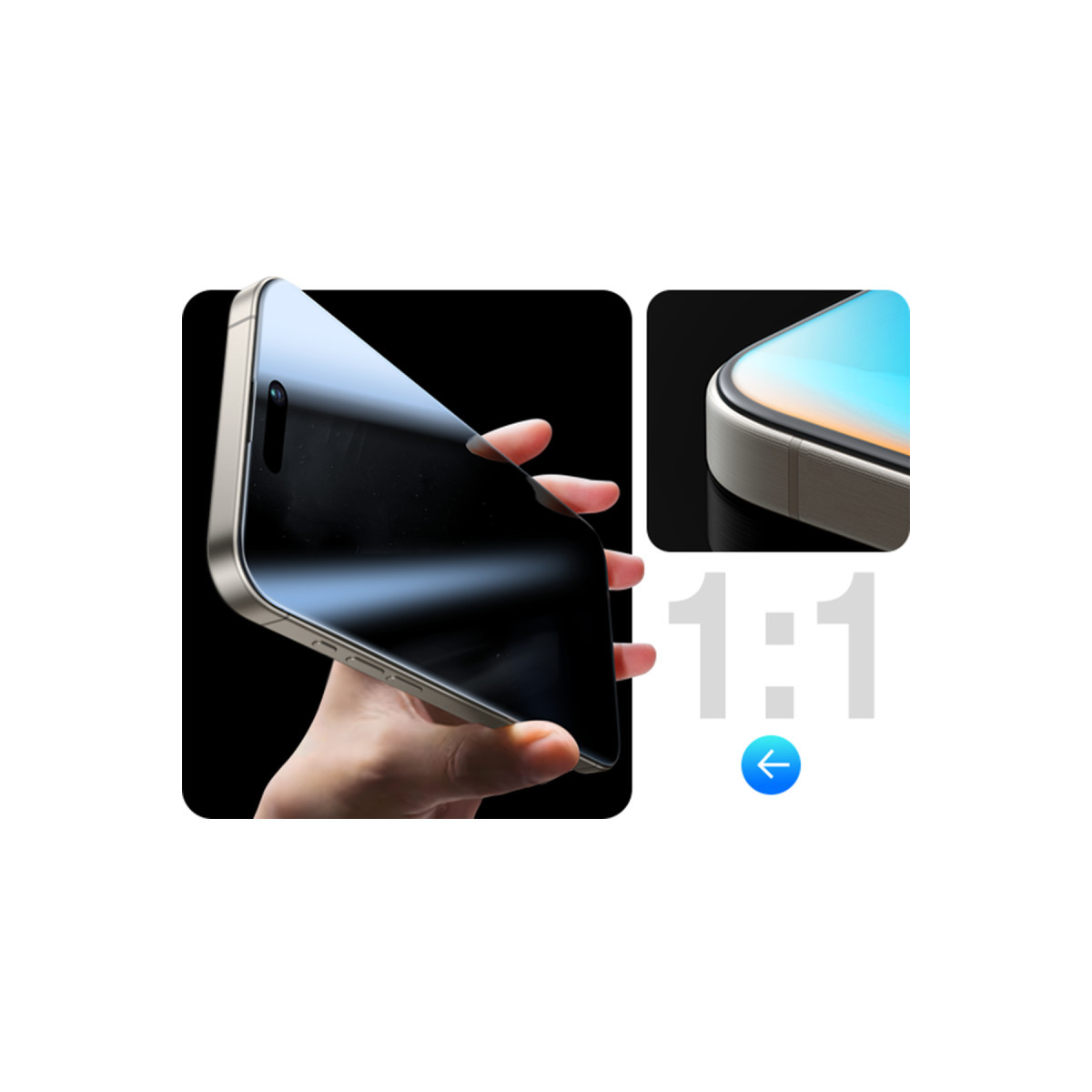 Torras Apple iPhone 17 Pro Install Master AutoKit Privacy Cam Ekran Koruyucu – Siyah görseli 5