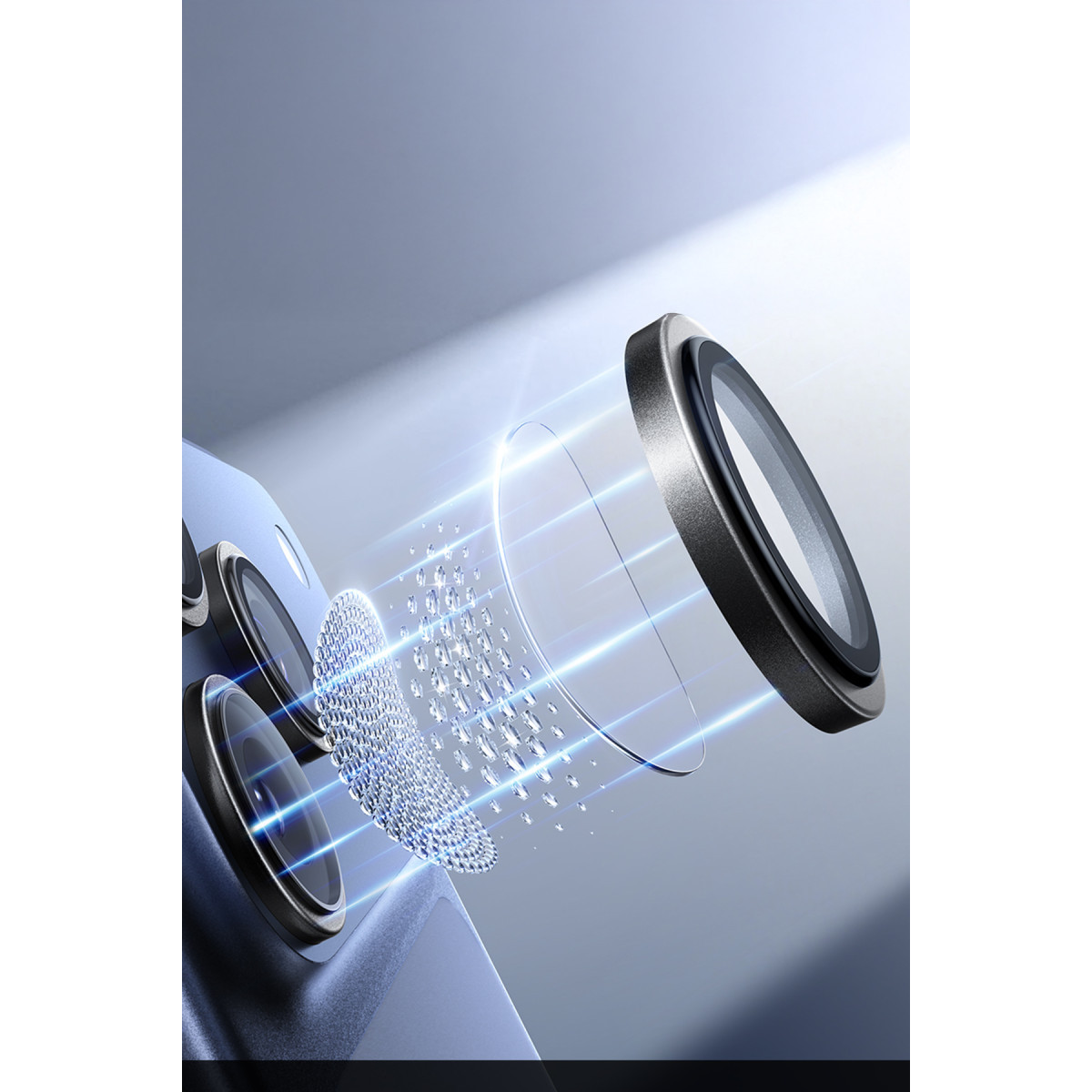 Torras Apple iPhone 17 Pro Lensguard AR Anti Glare Kamera Lens Koruyucu – Siyah görseli 4