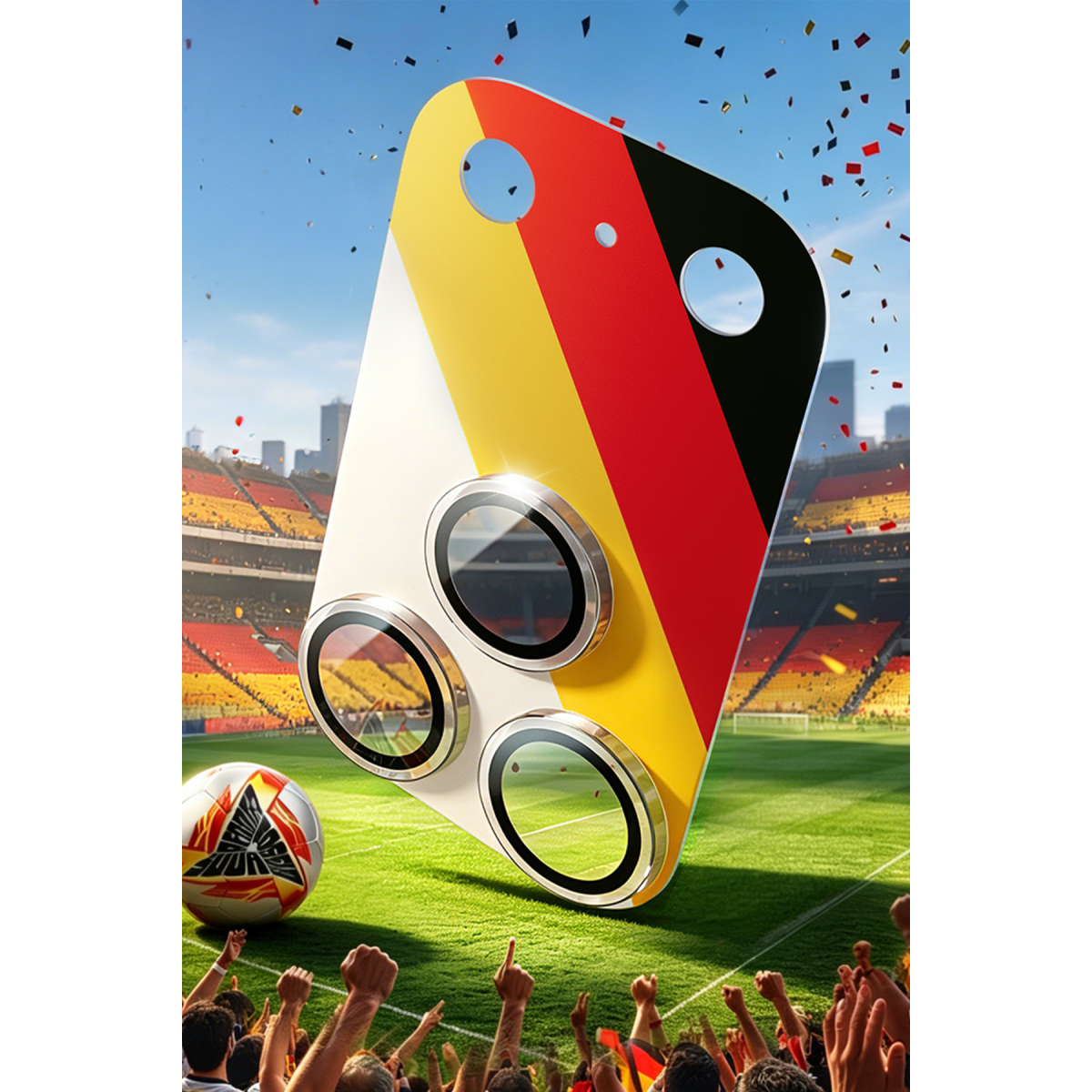 Torras Apple iPhone 17 Pro Max Camera Go World Cup Serisi Kamera Lens Koruyucu – Iron görseli 5