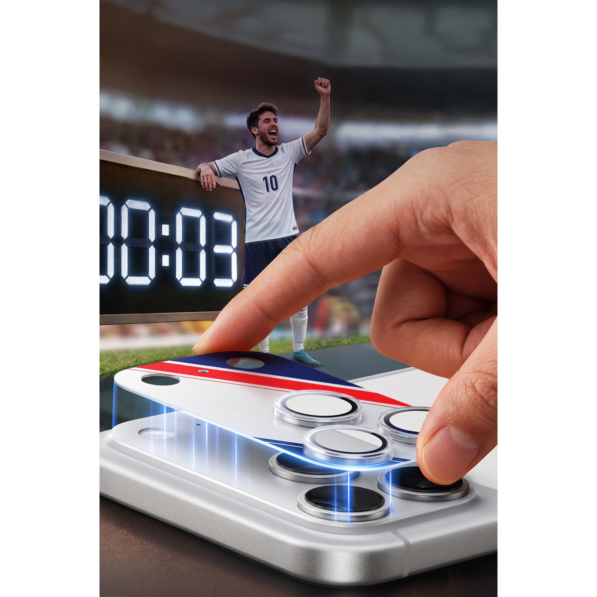 Torras Apple iPhone 17 Pro Max Camera Go World Cup Serisi Kamera Lens Koruyucu – Lion görseli 7