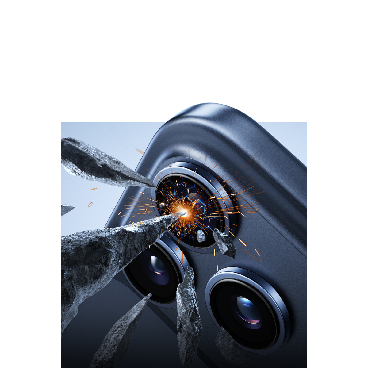 Torras Apple iPhone 17 Pro Max Lensguard AR Anti Glare Kamera Lens Koruyucu – Lacivert görseli 3