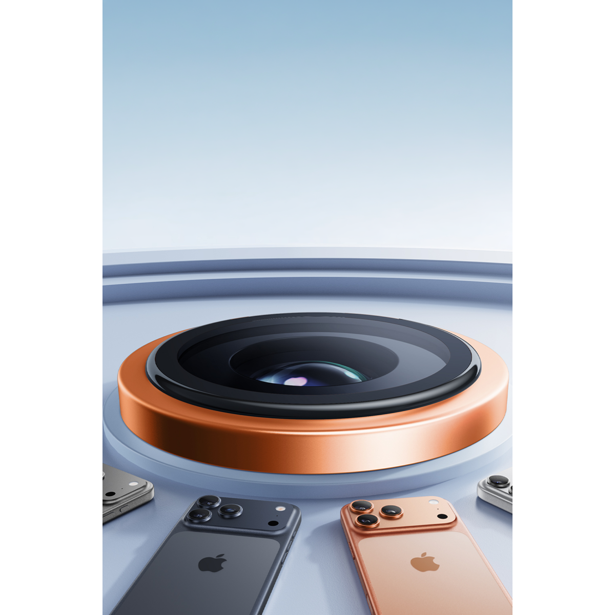 Torras Apple iPhone 17 Pro Max Lensguard AR Anti Glare Kamera Lens Koruyucu – Turuncu görseli 2