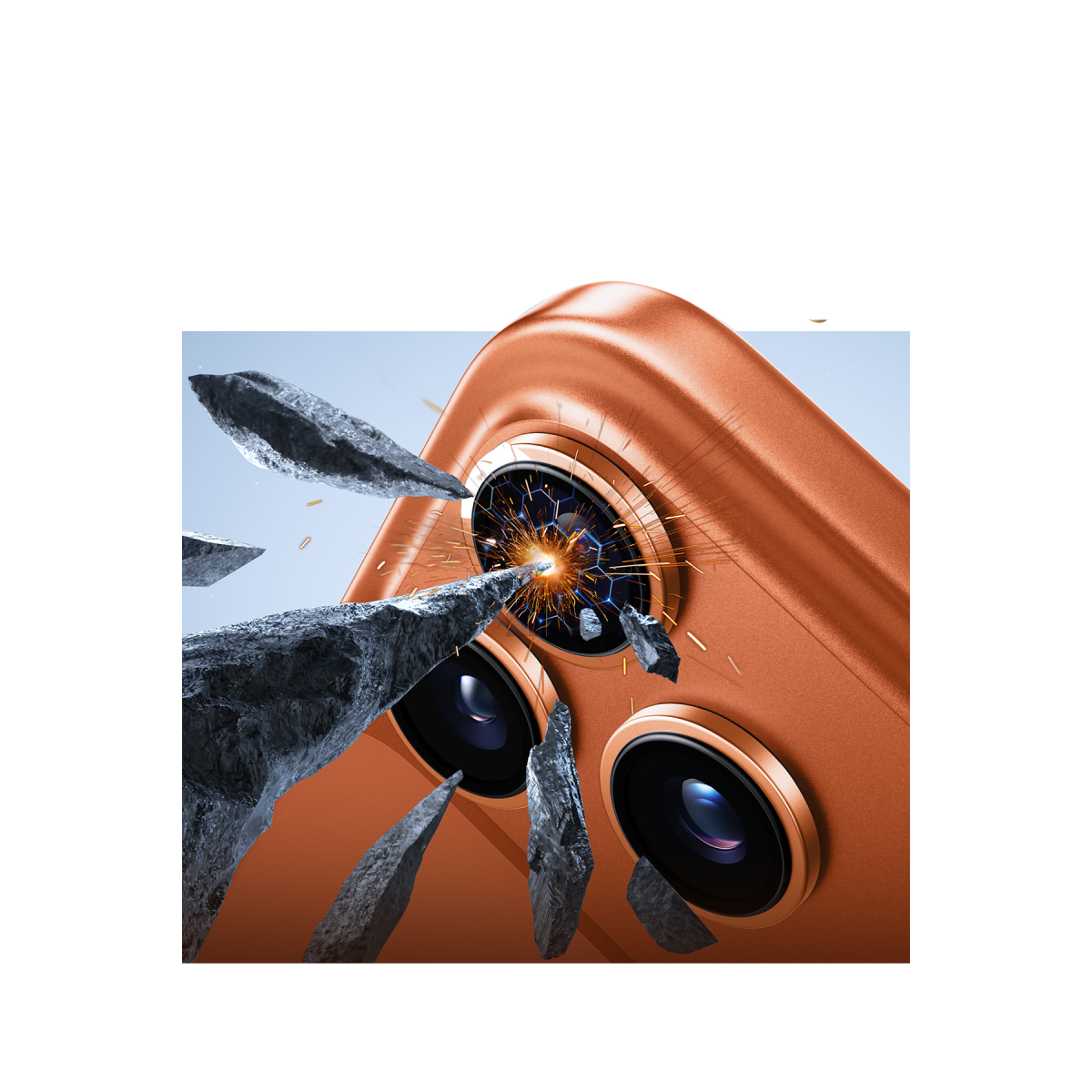 Torras Apple iPhone 17 Pro Max Lensguard AR Anti Glare Kamera Lens Koruyucu – Turuncu görseli 3