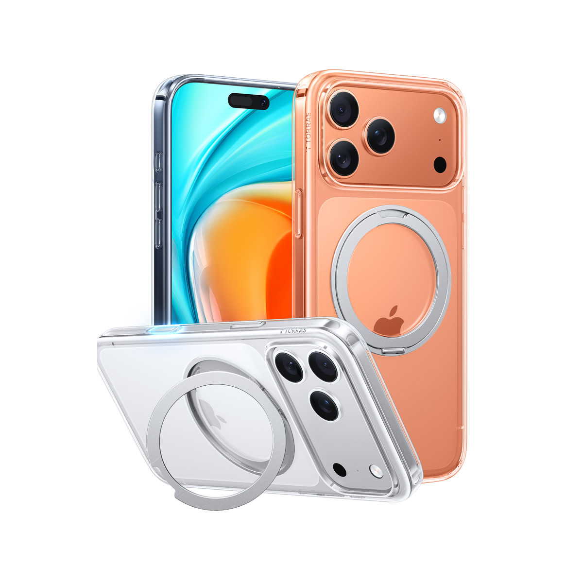 Torras Apple iPhone 17 Pro Max O Stand Pro Serisi Magsafe Kılıf – Şeffaf görseli 2