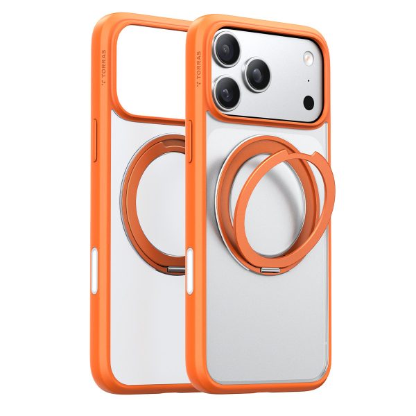 Torras Apple iPhone 17 Pro Max O Stand Pro Serisi Magsafe Kılıf - Turuncu
