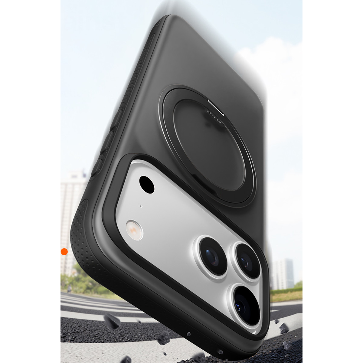 Torras Apple iPhone 17 Pro Max O Stand R Fitness Serisi Magsafe Kılıf – Siyah görseli 3