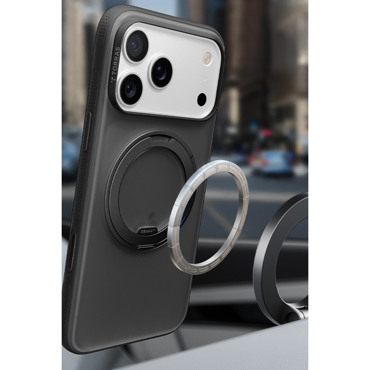 Torras Apple iPhone 17 Pro Max O Stand R Fitness Serisi Magsafe Kılıf – Siyah görseli 7