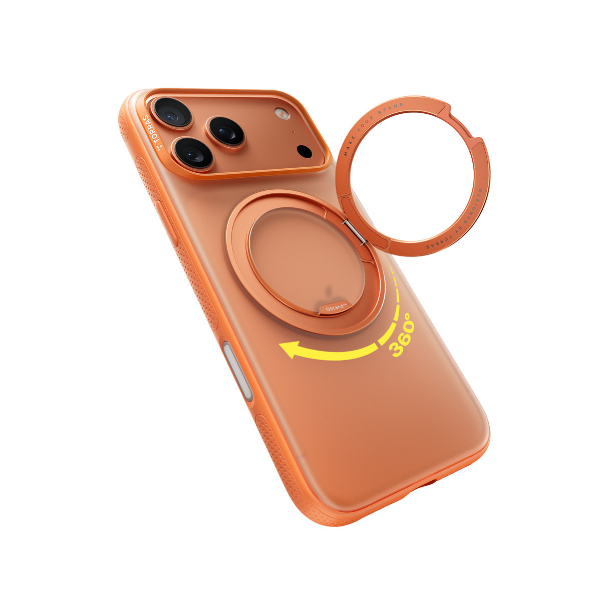 Torras Apple iPhone 17 Pro Max O Stand R Fitness Serisi Magsafe Kılıf – Turuncu görseli 3