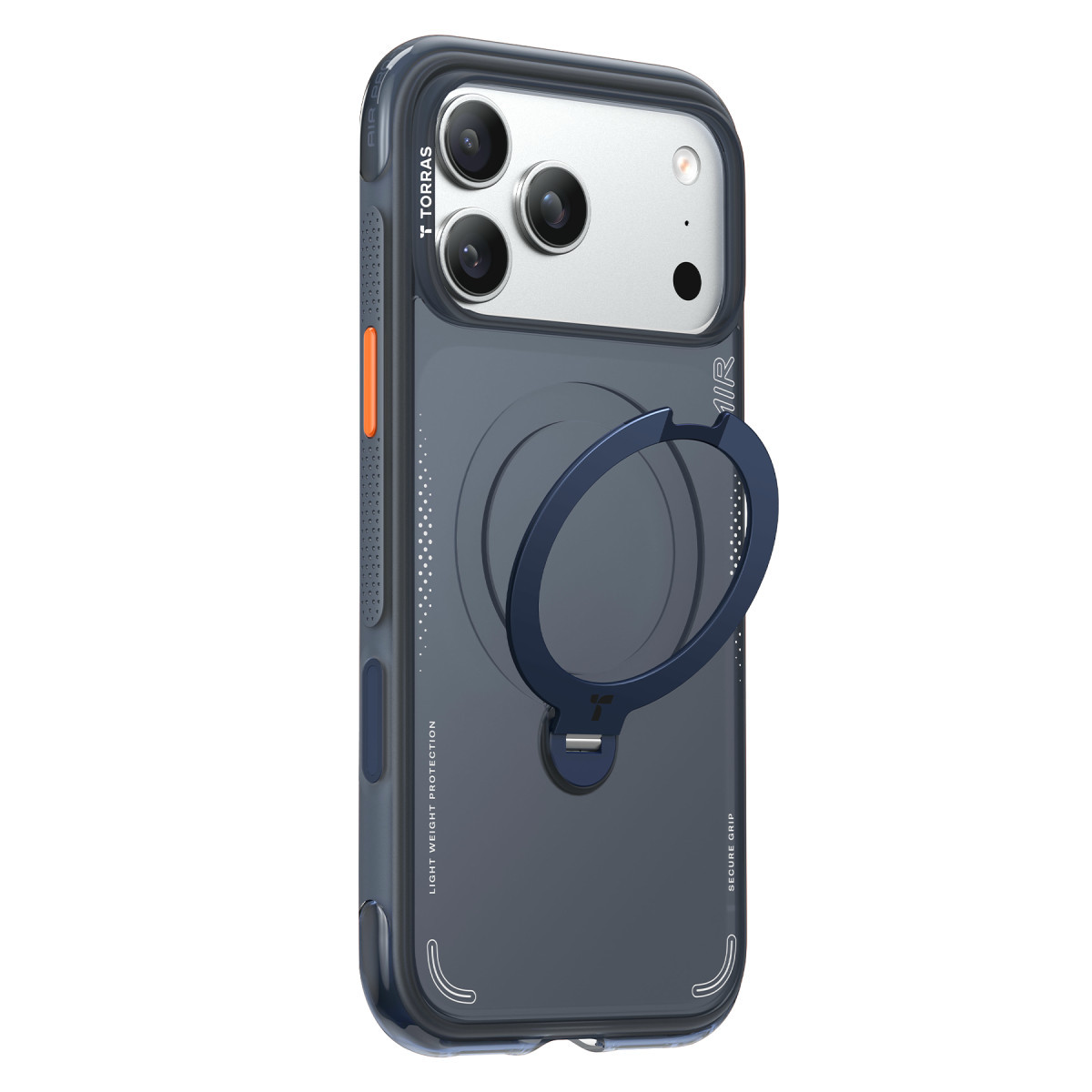 Torras Apple iPhone 17 Pro Max O Stand Spin Air Serisi Magsafe Kılıf – Lacivert görseli 3