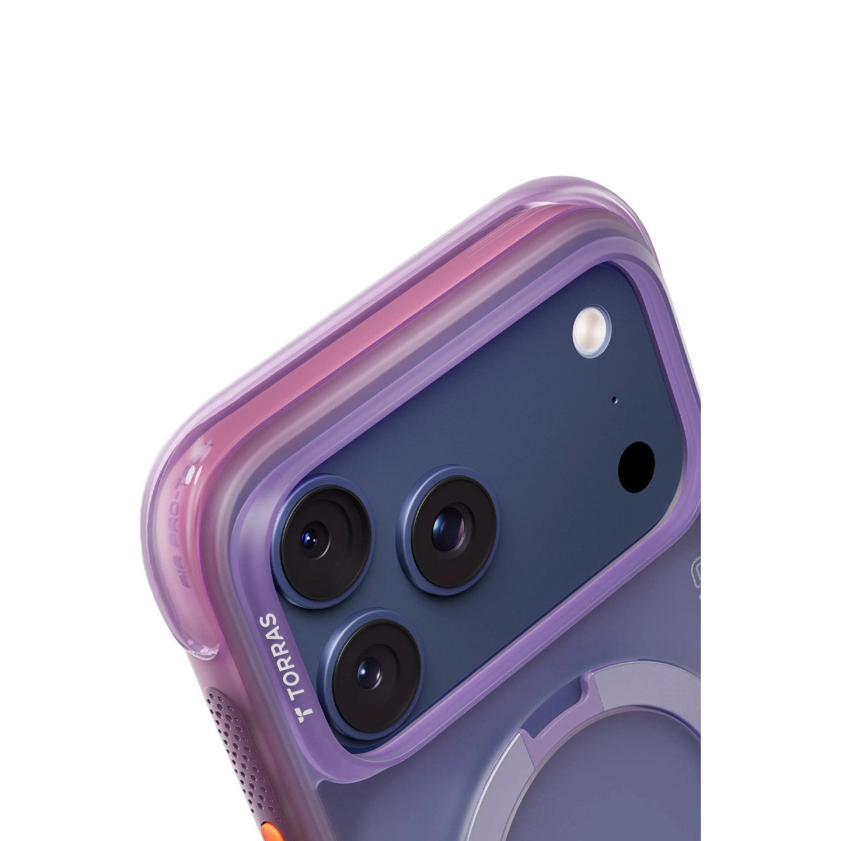 Torras Apple iPhone 17 Pro Max O Stand Spin Air Serisi Magsafe Kılıf – Mor görseli 2