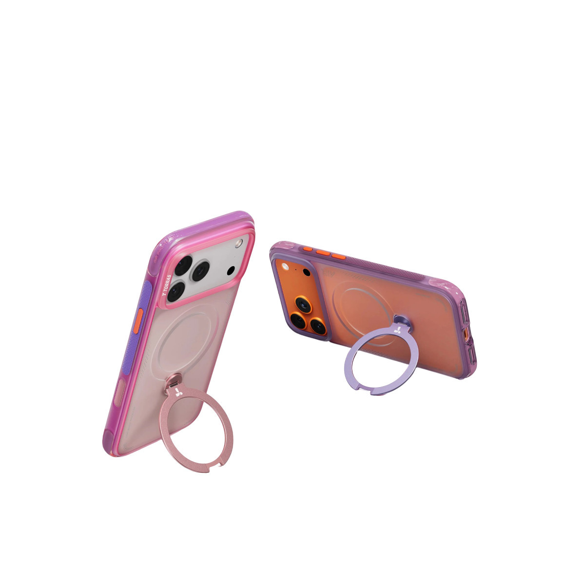 Torras Apple iPhone 17 Pro Max O Stand Spin Air Serisi Magsafe Kılıf – Mor görseli 4