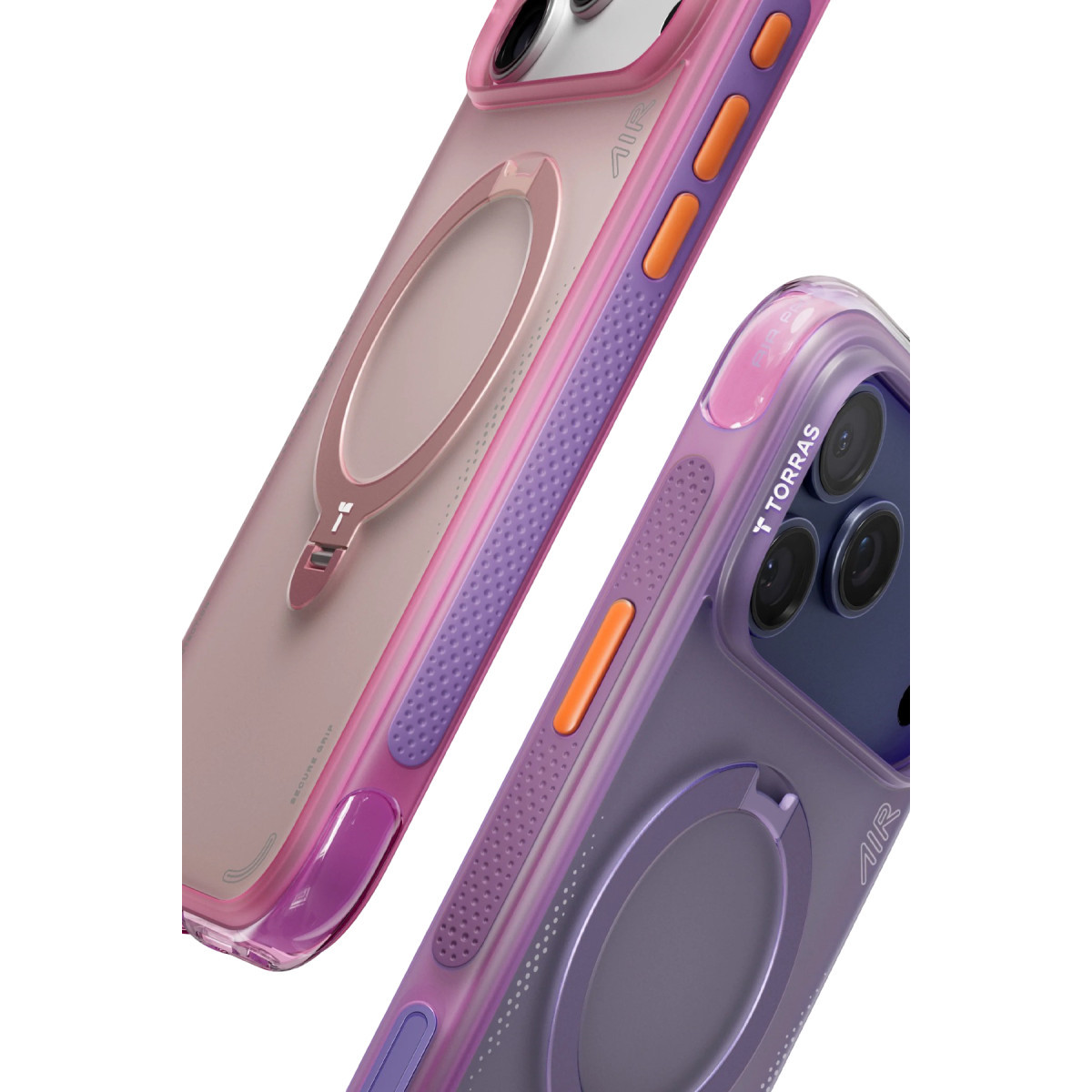 Torras Apple iPhone 17 Pro Max O Stand Spin Air Serisi Magsafe Kılıf – Pembe görseli 4