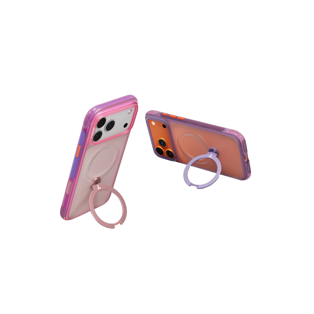 Torras Apple iPhone 17 Pro Max O Stand Spin Air Serisi Magsafe Kılıf – Pembe görseli 5