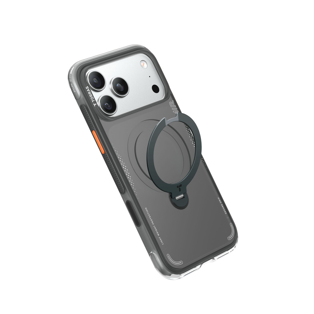Torras Apple iPhone 17 Pro Max O Stand Spin Air Serisi Magsafe Kılıf – Siyah görseli 4