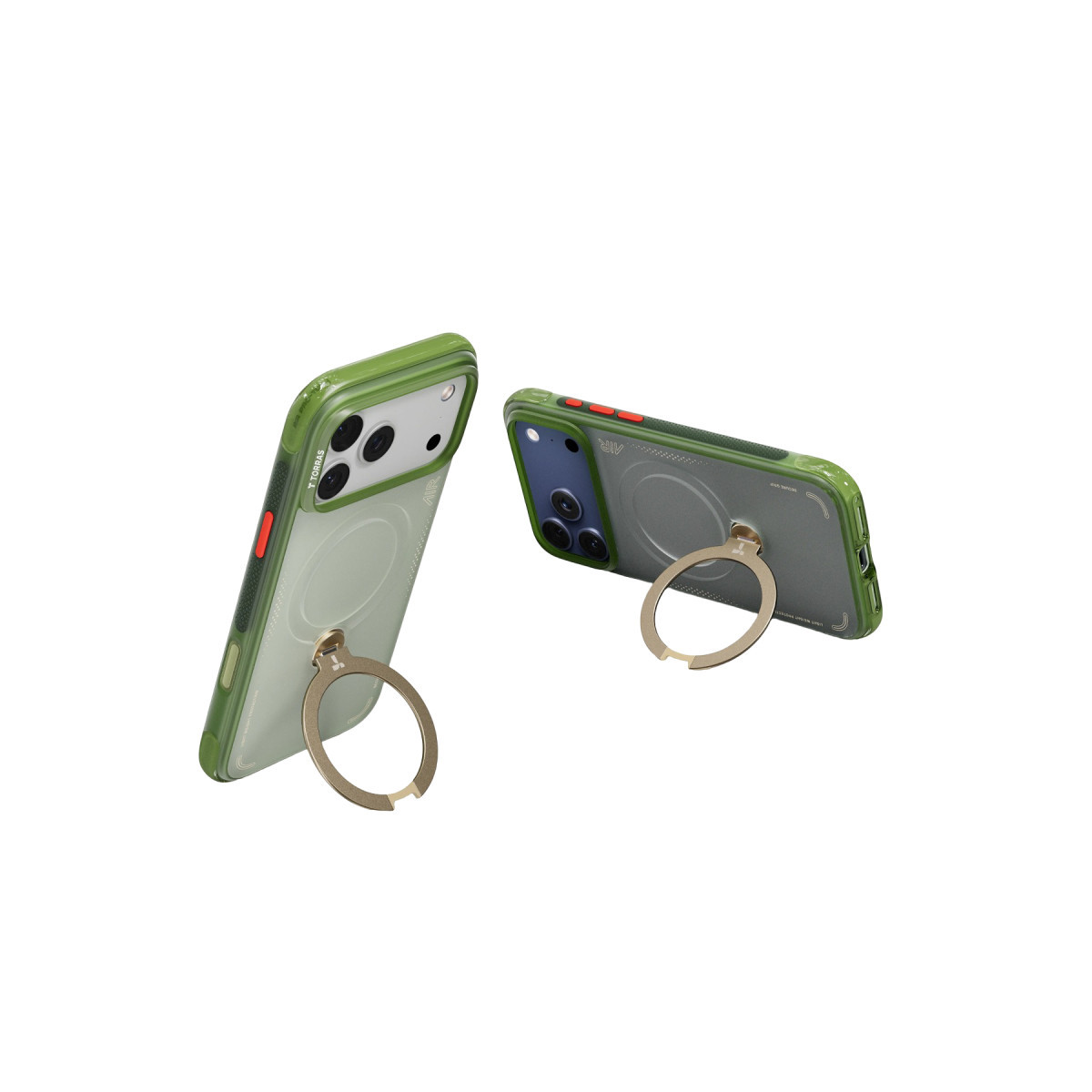 Torras Apple iPhone 17 Pro Max O Stand Spin Air Serisi Magsafe Kılıf – Yeşil görseli 5