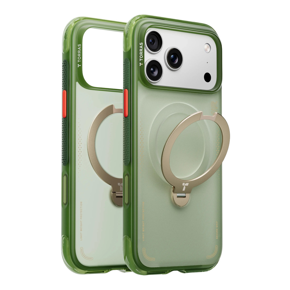 Torras Apple iPhone 17 Pro Max O Stand Spin Air Serisi Magsafe Kılıf – Yeşil görseli 1