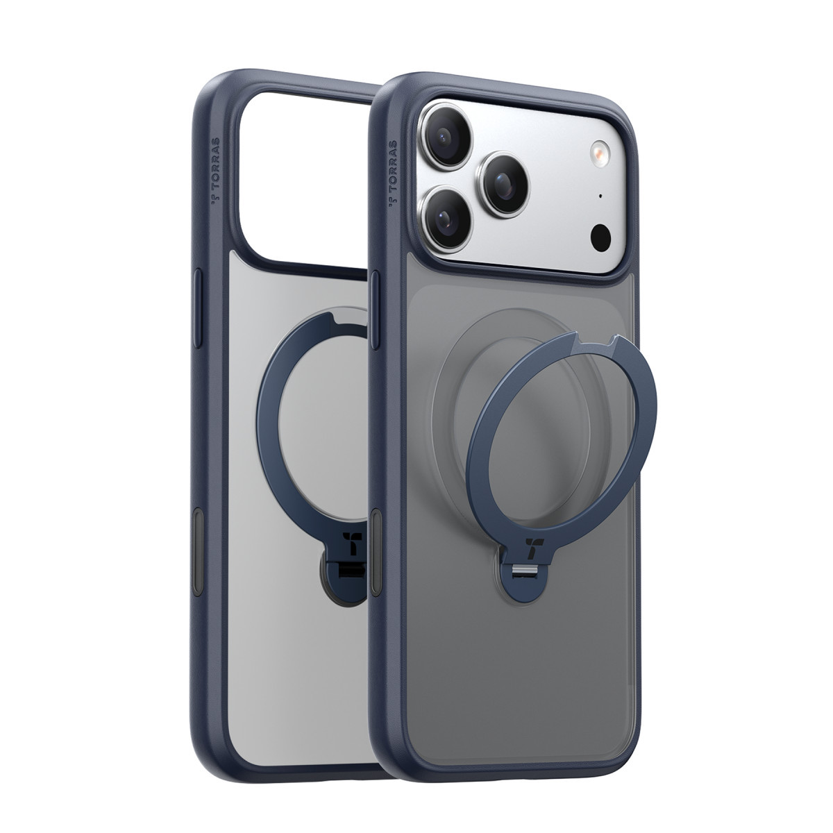 Torras Apple iPhone 17 Pro Max O Stand Spin Serisi Magsafe Kılıf – Lacivert görseli 1
