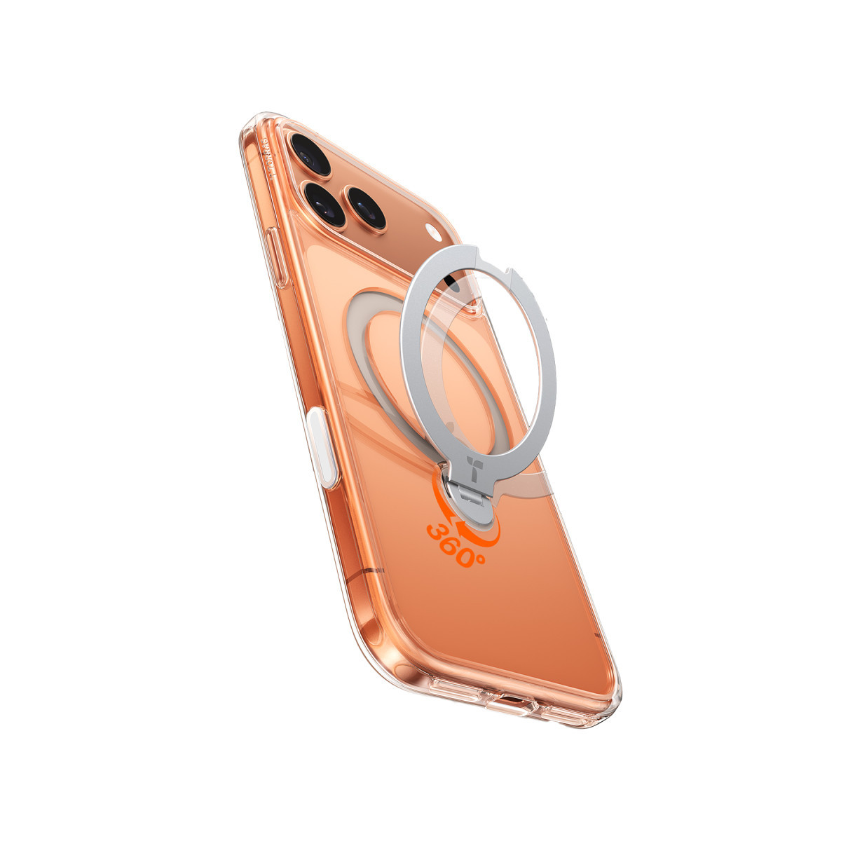 Torras Apple iPhone 17 Pro Max O Stand Spin Serisi Magsafe Kılıf – Şeffaf görseli 4