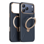 Torras Apple iPhone 17 Pro Max O Stand Spin VegSkin Serisi Magsafe Kılıf - Lacivert