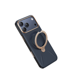 Torras Apple iPhone 17 Pro Max O Stand Spin VegSkin Serisi Magsafe Kılıf - Lacivert - Görsel 3